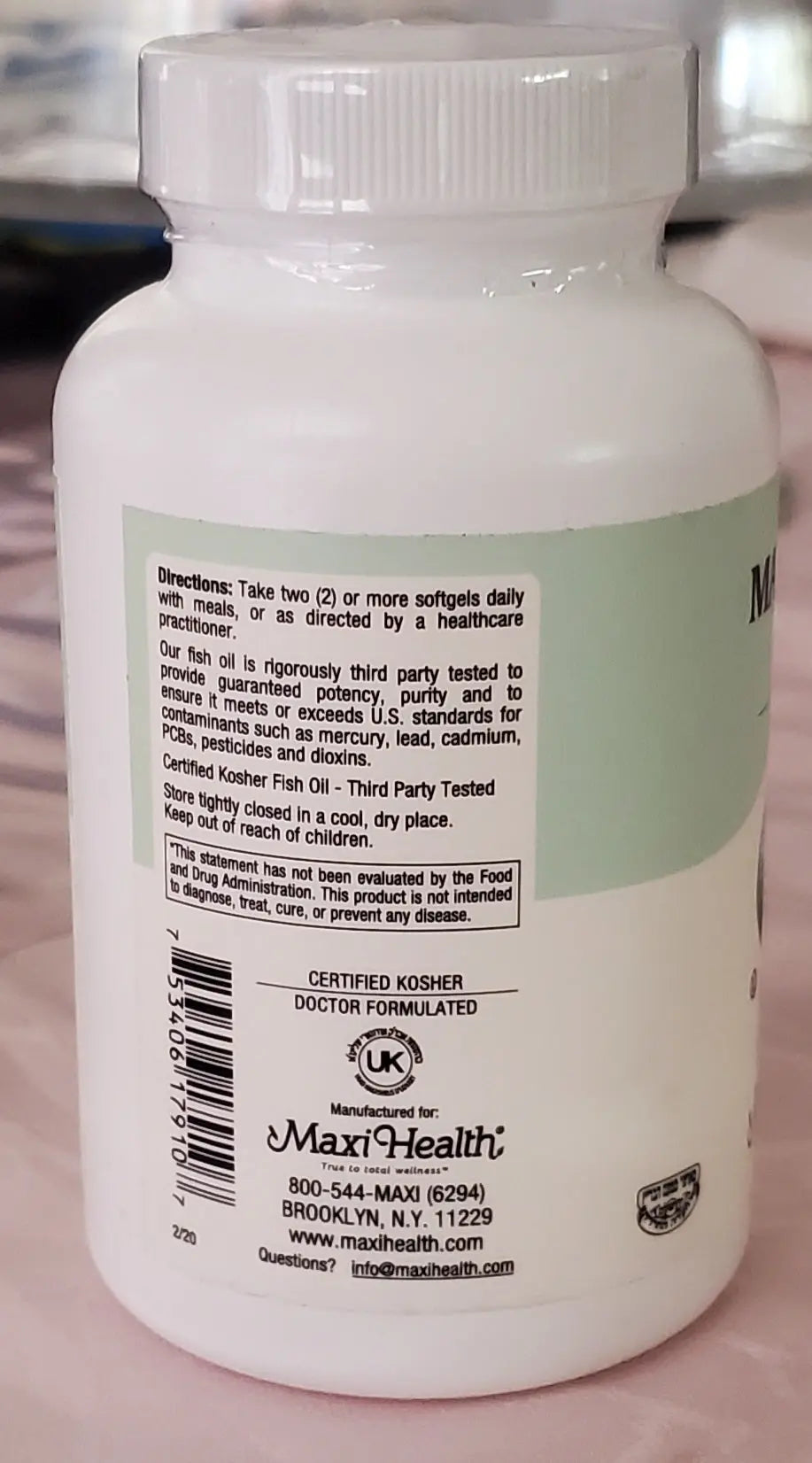 MAXI OMEGA3 2000 - Omega 3 supplement Fitness Rabbi